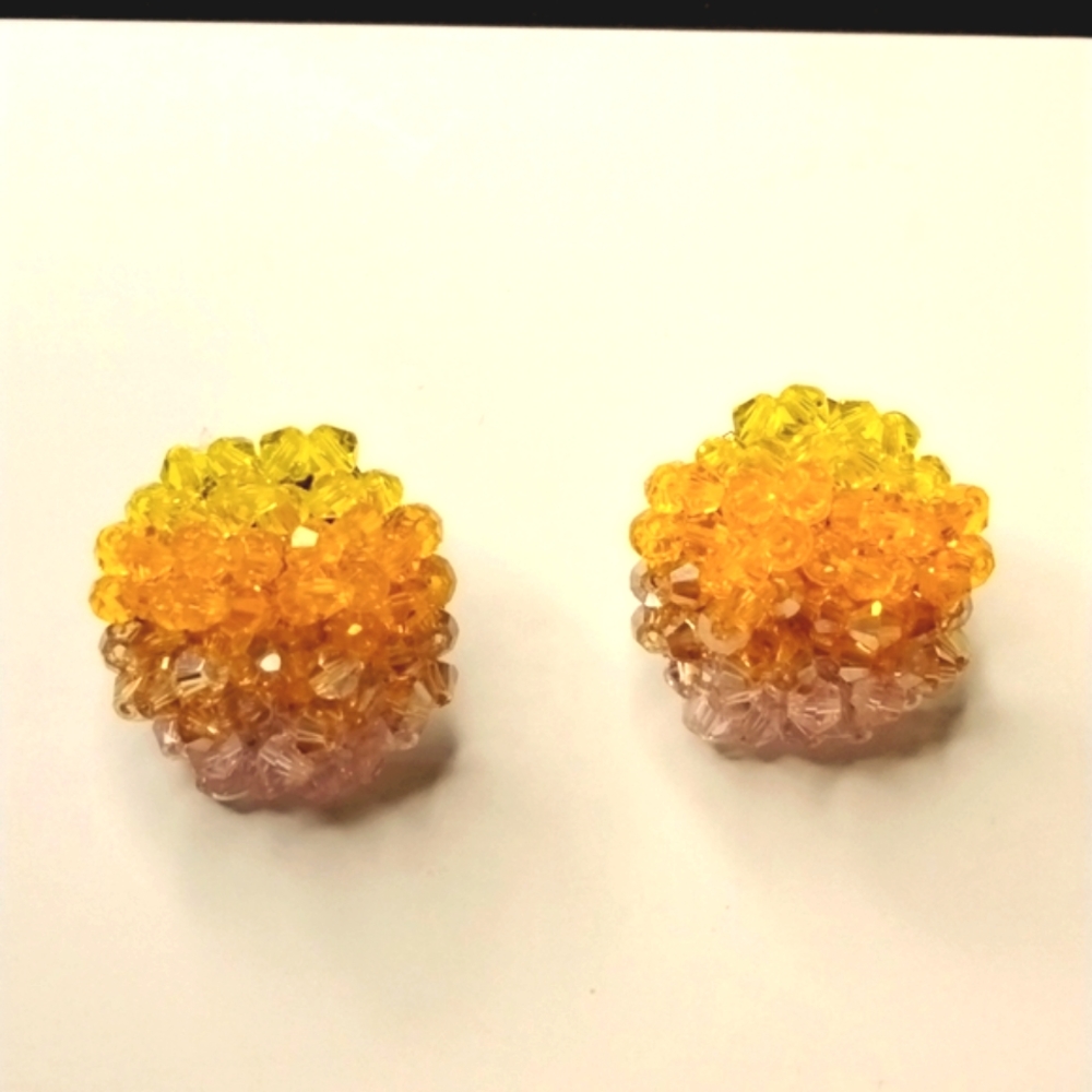 Sassy Jones Malia Glass Studs - Sunset
